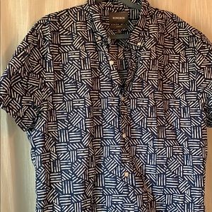 Bonobos navy and white patterned button down